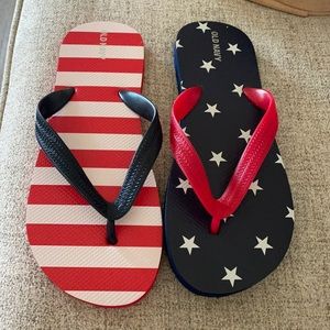 4th of July flip flops old navy
